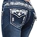 Sexy Couture S200-PB Women's Stitched Embroidery Flap Pocket Bootcut Jeans