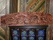 Hand Carved Kamasutra Wooden Wall Panel / Headboard India Furniture 72 Inch