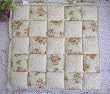 Shabby Chic "Flowering" Patchwork W/lace Chair Pad-a