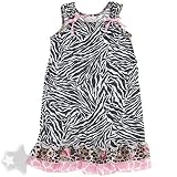 Laura Dare Zebra Tie-Top Nightgown for Toddlers and Girls