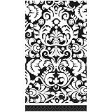Black Damask Paper Guest Towels, 16ct