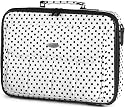 Oliepops Pearl White & Black Polka Dot Laptop Case fits 15 - 17"