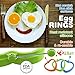 EGG RING (SET OF 2) Heart shaped Egg Accessories - Made of Non Stick Heat Resistant Silicone