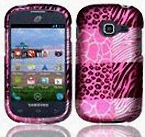 Pink Leopard Zebra Print Hard Cover Case for Samsung Galaxy Centura SCH-S738C Straight Talk