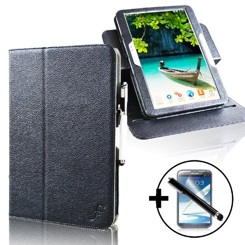 ForeFront Cases® - Étui en cuir synthétique avec support pour Samsung Galaxy Tab 3 7.0 3G + WiFi Smart Case Cover + stylet et protection écran