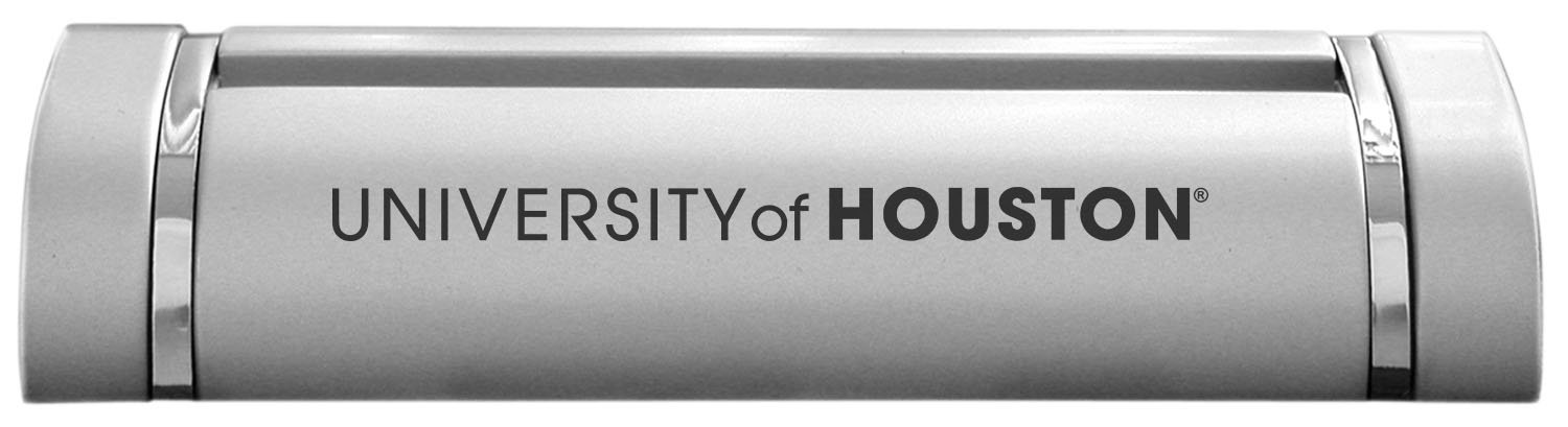 Amazon.com - University of Houston-Desk Business Card Holder -Silver -