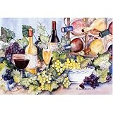 Magic Slice Non-Slip Flexible Cutting Board, Party Size 7.5 x 11, Wine Bottles by Kathleen Parr McKenna