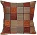 Brentwood Originals Window Pane Decorative Pillow, Rust