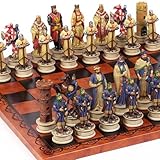 Crusade Chessmen & Georgio Chess Board From Italy Large, King: 4 1/2
