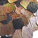 Tooled Leather Brown Iridescent Sequin Square Diamond 1.5 inch Metallic Couture Loose Paillettes. Made in USA.