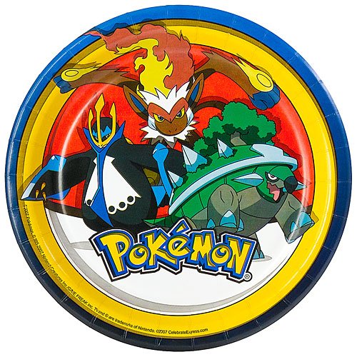 Party Supplies - Pokemon 7 Dessert Plates (8)