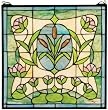 Dance of the Water Lilies Stained Glass Window