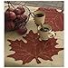 Heritage Lace Maple Leaf 14-Inch by 15-Inch Placemat, Dark Paprika, Set of 2