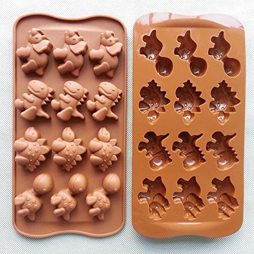 Ainest DIY Ice Cube Silicone Cake Chocolate Decorating Molds Mould Baking Tools Free Dinosaur