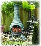 Calfire Cast Aluminium Garden Chiminea 53 Inch Green