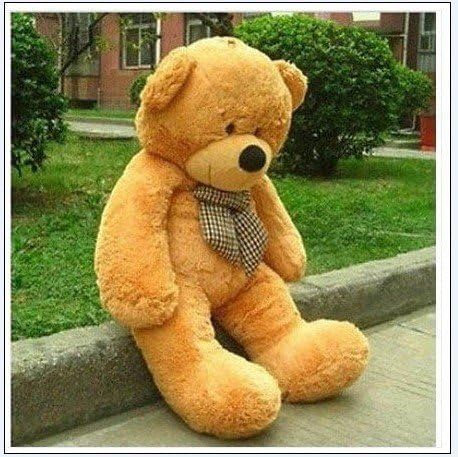 Galaxytree Light Brown 47''(120cm) New Year Christmas Gift Giant Huge Cuddly Stuffed Animals Doll Soft Fluffy Plush Teddy Bear Toy