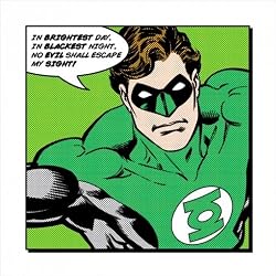 The Green Lantern - Art Print / Comic Poster (Brightest Day...) (Size: 16" x 16")