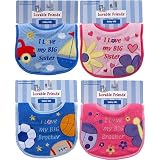 Brother & Sister Applique Baby Bib