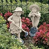 Design Toscano Young Gardeners Statue [並行輸入品]