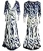 Women's V Neck Bohemian 3/4 Sleeve Wrap Maxi Dress