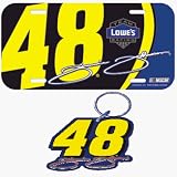 Jimmie Johnson Number Style License Plate & Key Ring Auto Set