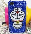 iPhone 4/4s　ケース　カバー　キャラクター ドラえもん キラキラ　デコ電　ビーズ ラインストーン 　オリジナル 0300　アイフォン