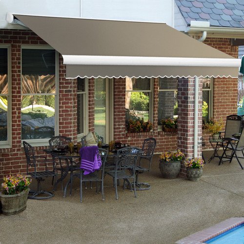 AWNTECH 20 Feet Key West Full Cassette Manual Retractable Awning 120 