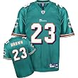 Ronnie Brown Reebok NFL Aqua Premier Miami Dolphins Jersey