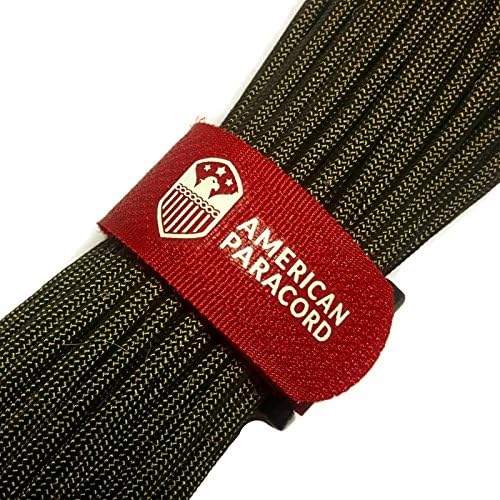 American Paracord Fish and Fire (Olive Drab 100 Feet) 550 Type III 9 Strand Survival, Tinder, Fishing, Parachute Cord