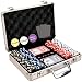 Da Vinci 200 Dice Striped 11.5 gram Poker Chip Set w/Aluminum Case, Dealer Button, 2 Decks of Cards & 5 Dice
