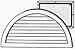 Alcoa Home Exteriors HRDGV PW Half Round Gable Vent
