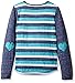 Derek Heart Girls' L/SLV Scoop Neck Henley W/Grosgrain Plkt + Elbow Patch + Ft Pkt