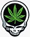 Grateful Dead - Pot Leaf in Steal Your Face Skull - Sticker / Decal (Marijuana / Hemp...