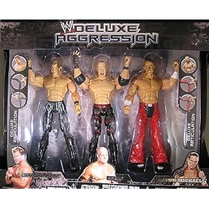CHRIS JERICHO, SHAWN MICHAELS & KANE DELUXE 3-PACK EXCLUSIVE WWE TOY WRESTLING ACTION FIGURES