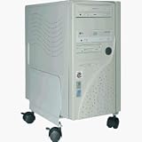 Mobile Vertical CPU Stand, 8-5/8''x13''x1-5/8'', Putty, Sold as 1 each