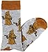 Hyp Star Wars Jawa Pattern Men's Crew Socks Shoe Size 6-12 Grey