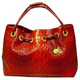 Brahmin Deidre Zinnia Melbourne Croc Print Purse New