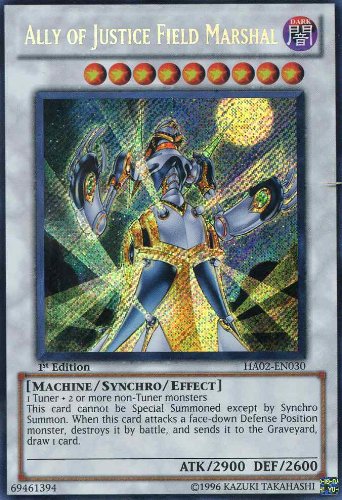 Yu-Gi-Oh! - Ally of Justice Field Marshal - Hidden Arsenal 2 - #HA02-EN030 - 1st Edition - Secret Rare