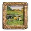 Looking at the Chicks - Gold Frame Magnet with pop-out easel (2-3/4" x 2-1/2")