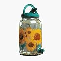 Ball Sunflowers Jar with Spigot