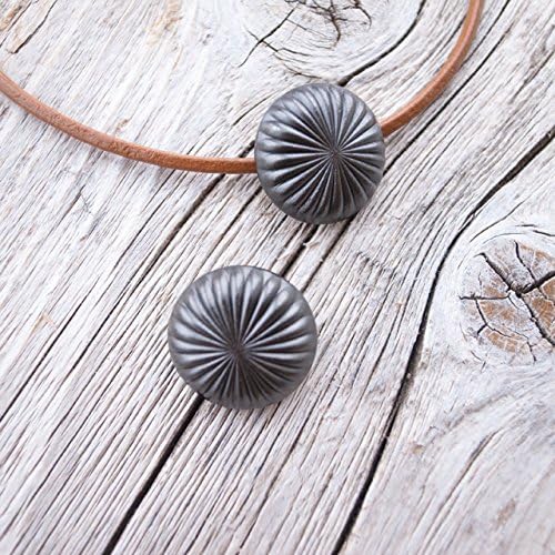Takashima Metal Concho Buttons #C626 1Hole 18mm(3/4'') C/#HBN Antique Nickel 10Pieces