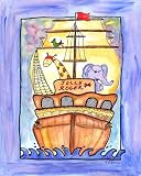 Jolly Roger By S. Bowman 8 X 10 Art Print Boat Children's Wall Decor