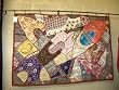 Russet Throw Antique Wall Decor Sari Tapestry Beaded Hanging