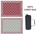 Reversible Mats 119125 Burgundy & Beige Garden Mat 9 X 12
