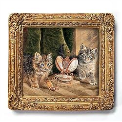 Playing with Time - Gold Frame Magnet with pop-out easel (2-3/4" x 2-1/2")