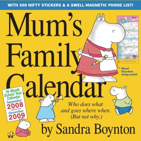 Childrens Toyshop  Kitchen & Housewares : Mum's Family 2009 Wall Calendar