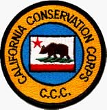 C.C.C. - California Conservation Corps Round Logo - Embroidered Iron On or Sew On Patch