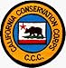 C.C.C. - California Conservation Corps Round Logo - Embroidered Iron On or Sew On Patch