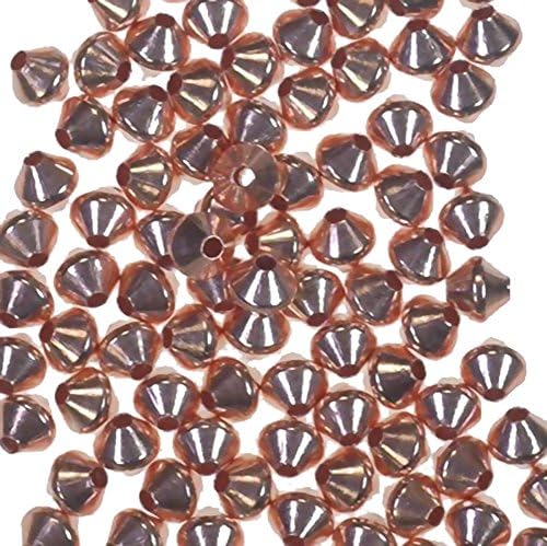 Copper Double Cone Small Spacer Beads .042" Hole 3.3mm (96)