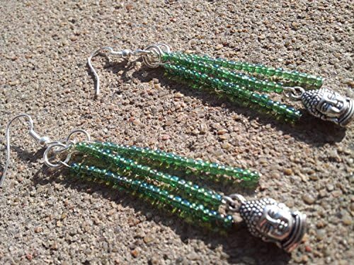 Buddha Seed Bead Enlightenment Earrings Handmade